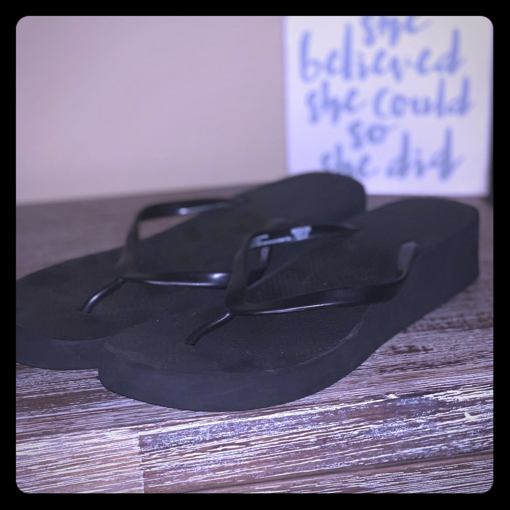 **5 for $18**  Simple black wedges!